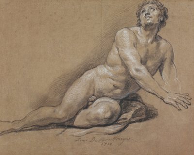 Liegender männlicher Akt von Louis Boullongne the younger